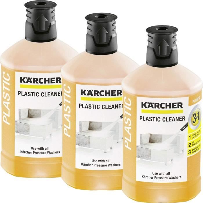Lot de 3 nettoyants plastique 3 en 1 détergent pour Nettoyeur Haute Pression KARCHER 62957580*3 1NFH786676