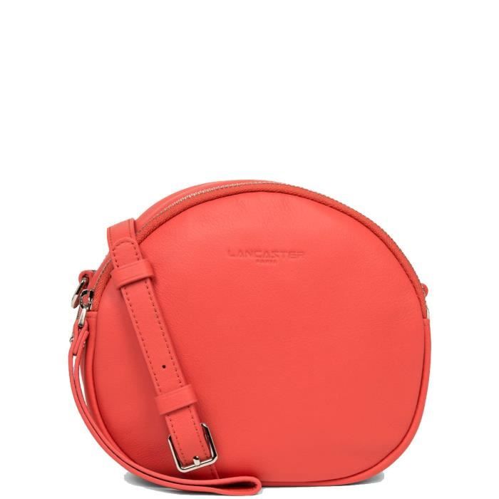 Sac Lancaster rond port travers en cuir ref 48108 Corail 19 16 9