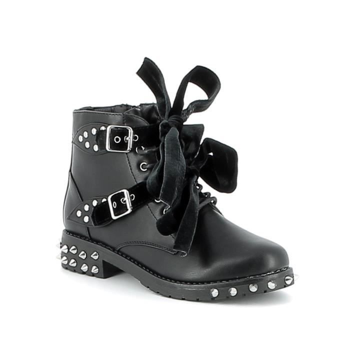 Bottine cloutee Noir Cdiscount Chaussures