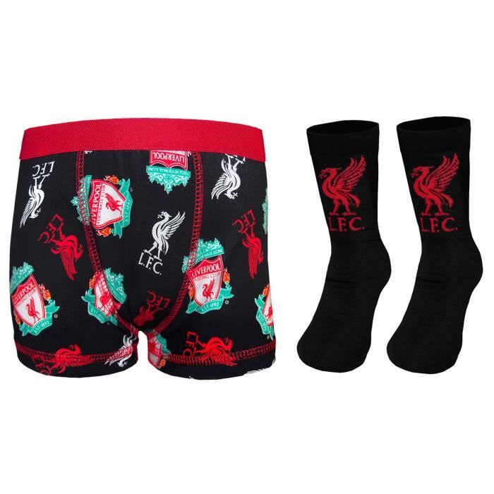 garçon chaussettes et boxer Liverpool FC officiel Lot cadeau thème football 