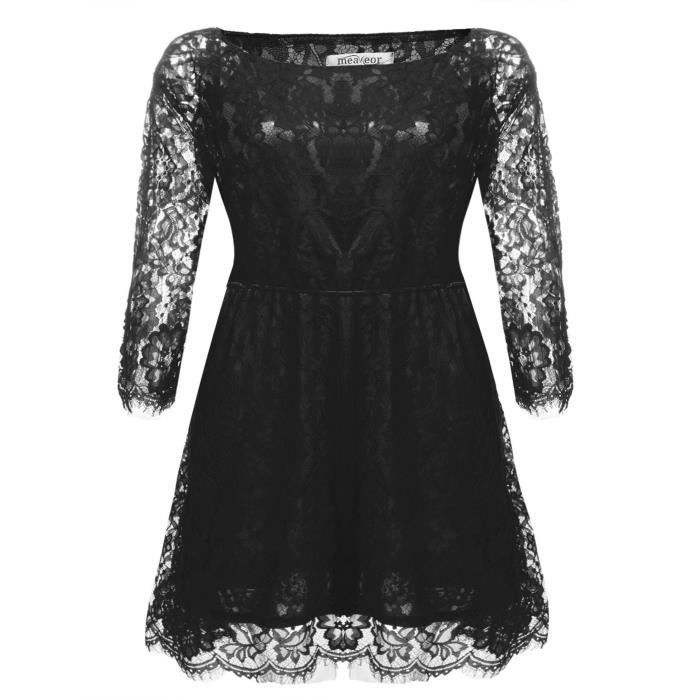 robe noire guipure