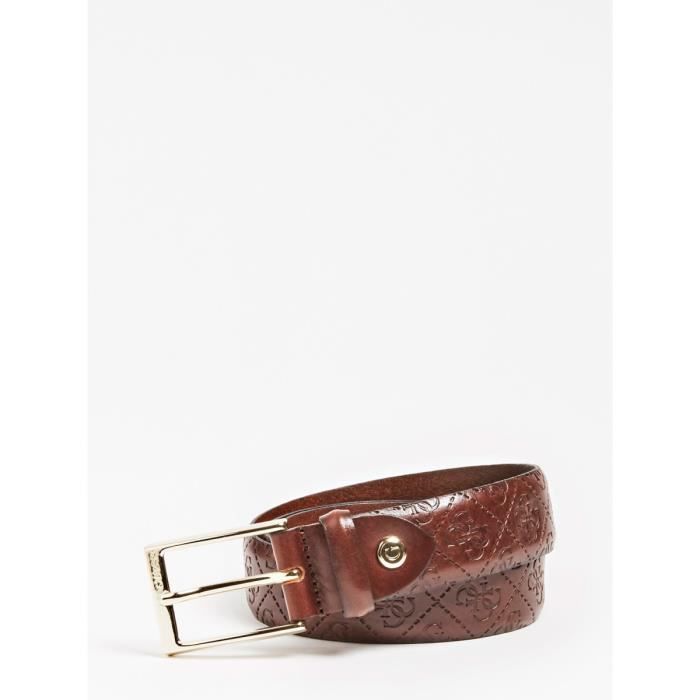 Ceinture équestre en cuir nubuck · Marron - Massimo Dutti