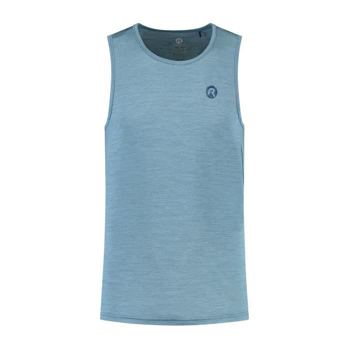Débardeur De Running Homme Rogelli Prato, Boyen Blanc/Bleu, Taille S, Neuf