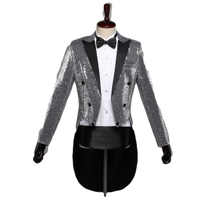 Veste homme de Marque veste de scène Smoking veste Modérateur de mode paillettes Costume