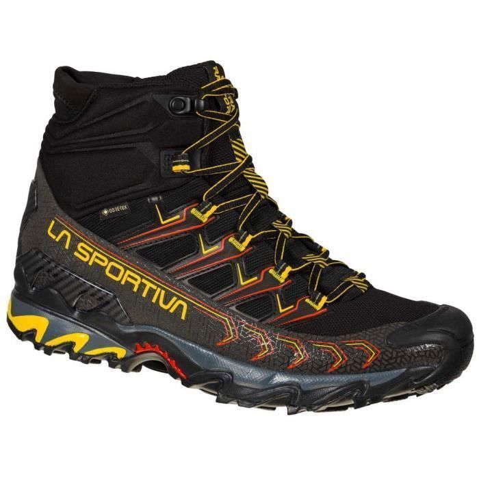 Chaussures de randonnée - La Sportiva - Ultra Raptor II Mid GTX - Noir / Jaune - Respirantes - Confortables