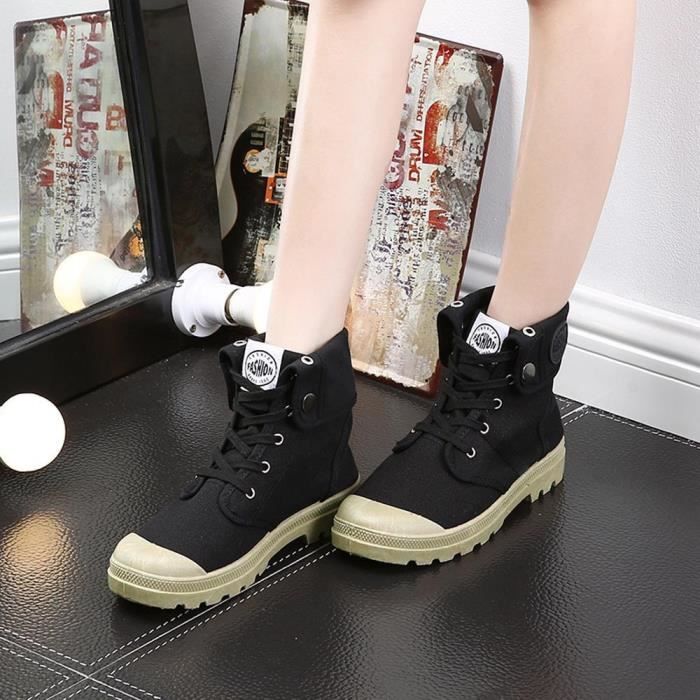 Chaussures Bottes Bottines Bottes Palladium Style Fashion High-Top Chaussures de Cheville Militaires Chaussures de Sport Bottes et Boots Bottes et Bottines