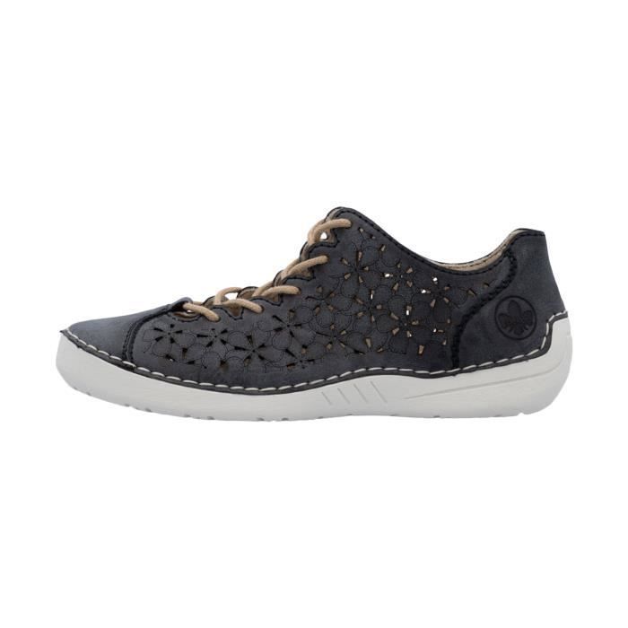 Rieker Basket Cuir Rieker Dusty - Bleu