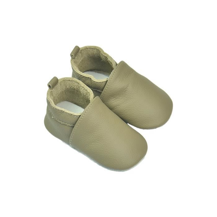 Chaussures Bebe Cuir Souple Garcon Fille Unisexes Premiers Pas Chausson Pour Nourrisson Mixte Enfant Kaki Cdiscount Chaussures