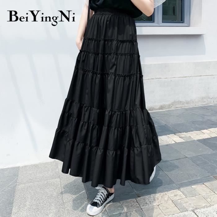 Jupe Beiyingni jupe longue grande taille pour femme Vintage