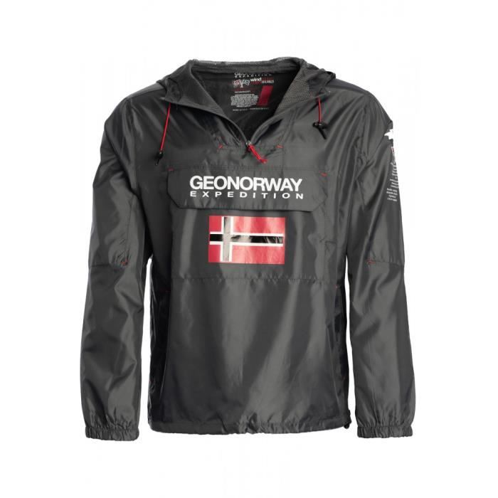 GEOGRAPHICAL NORWAY Coupe vent BREST Gris fonc Homme Gris fonc