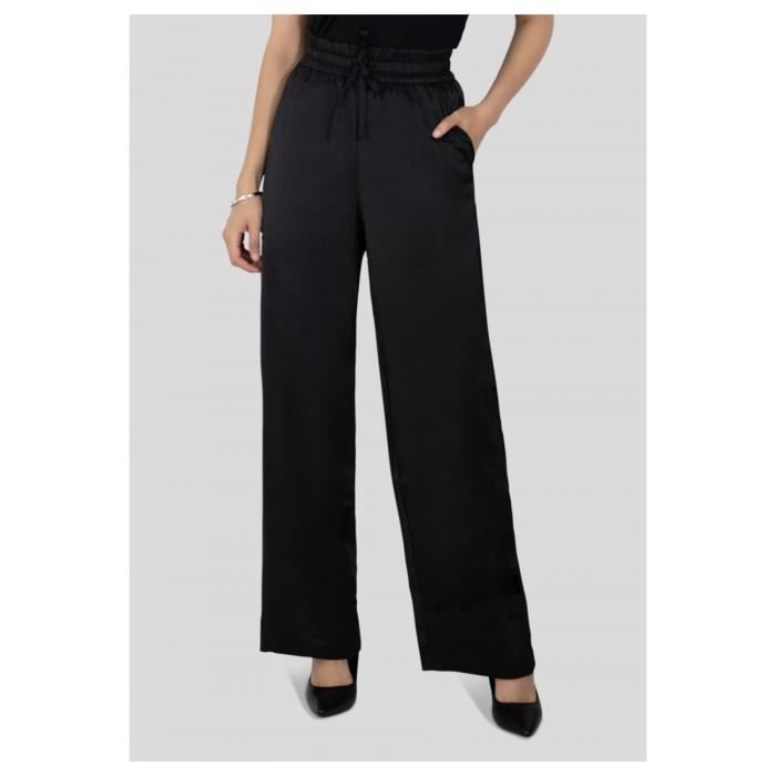 Pantalon large habillé Noir Femme