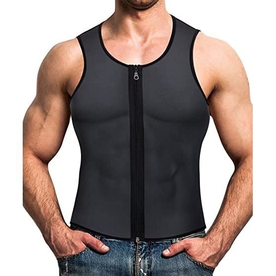 CHUMIAN Homme Debardeur de Sport Maillot de Sudation en Neoprene Sauna Suit Gris Cdiscount Sport