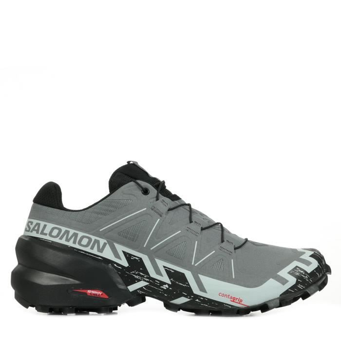 Chaussures de Running Salomon Speedcross 6 - Gris - Homme - Drop 10 mm - Usage Régulier