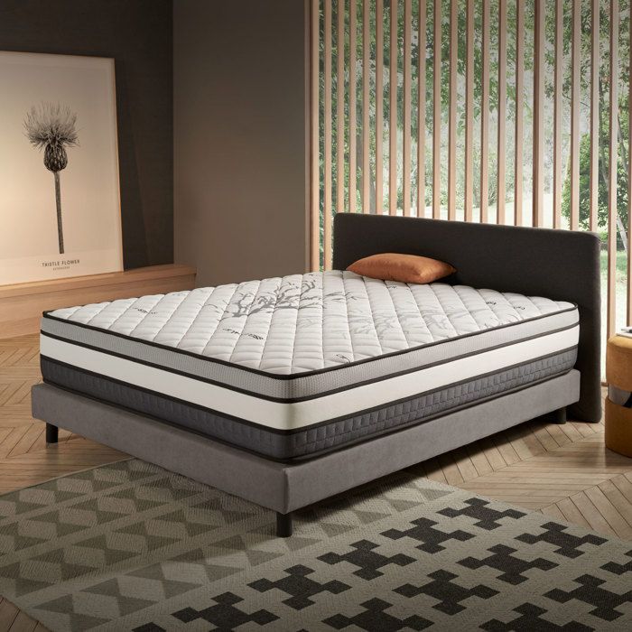 Matelas Solar 160x200 cm - Très épais 30 cm - Mousse mémoire de forme HR Blue Latex Hypoallergénique - Face été/hiver - 7 zones