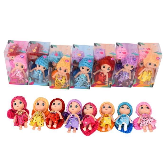 EDollable Set De 6 Mini Poupées Douces 10 Cm – Fruits Et Légumes Avec Sac De Rangement Citrouille – Cadeau Éducatif Pour Enfants