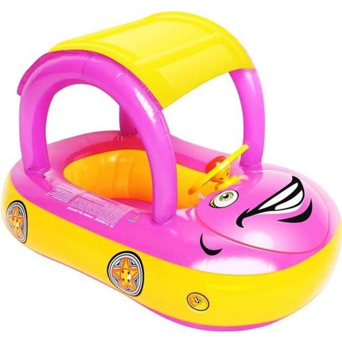 Taille De Natation Gonflable Siege De Flottaison Avec Couverture Solaire Auvent Pour Enfants Bebe Cdiscount Jeux Jouets