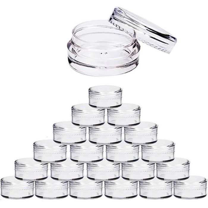 50 pieces pot vide cosmetiques petit contenant en plastique jar a echantillon pour creme et stockage de maquillage 3g cdiscount au quotidien