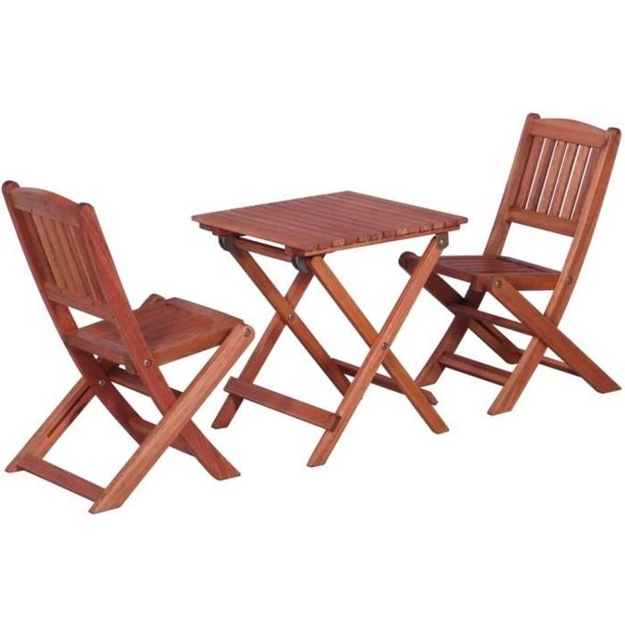 Ensemble De Bistro 3 Pcs Salon De Jardin Pour Enfants Bois D