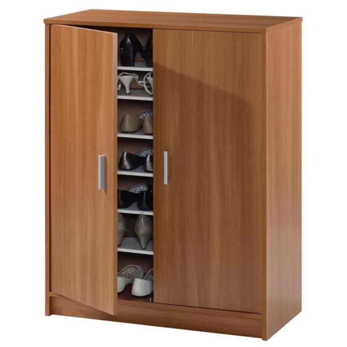Armoire à chaussures ADEL avec 2 portes et 6 étagères (30 paires