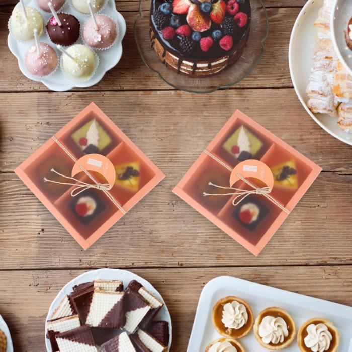 TRENDZ4U Lot De 25 Boîtes De Boulangerie Blanches Avec Fenêtre En PVC Pour Tartes Et Cookies 15