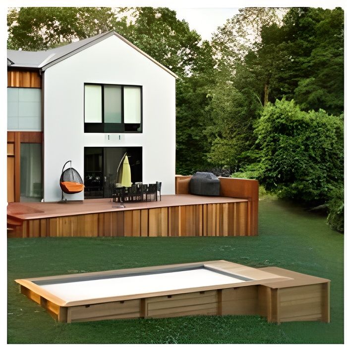 Piscine Bois Urbaine 6 X 2 50 X 1 33 Avec Volet Integre Et Options