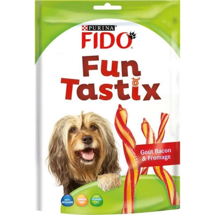 Meilleurs prix pour LOT DE 2 - PURINA - Fido Fun Tastix aux Bacon et Fromage Friandises pour Chien - paquet de 450 g