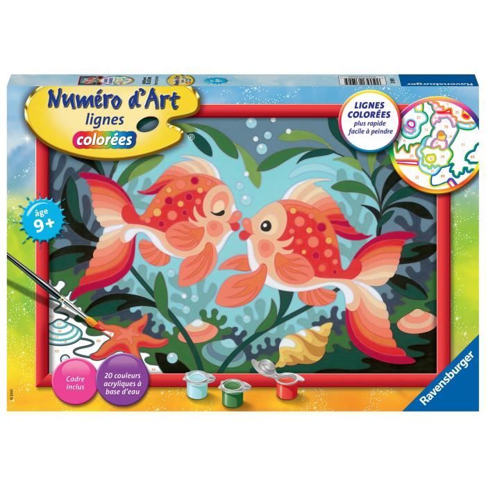 Numéro d’Art grand format - Bisous de poissons -4005556235995 - Ravensburger