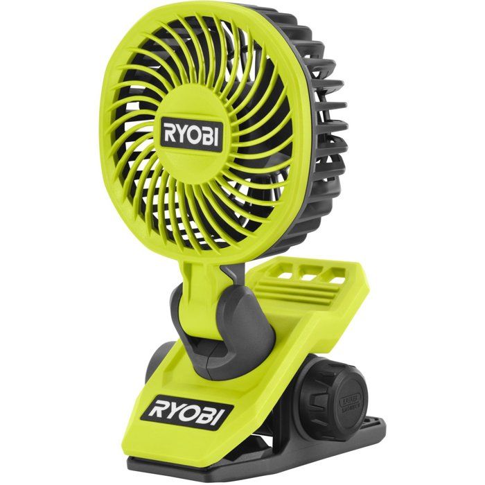Mini Ventilateur à Clip Ryobi RCF4 0 4V 2 Vitesses Sans Fil Tête Pivotante - vue 1