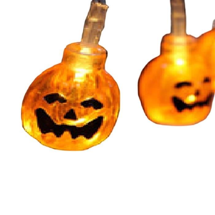 Décorations Halloween Lumière de Toile d'araignée, 1M Diamètre, 70 Lumières LED Orange avec