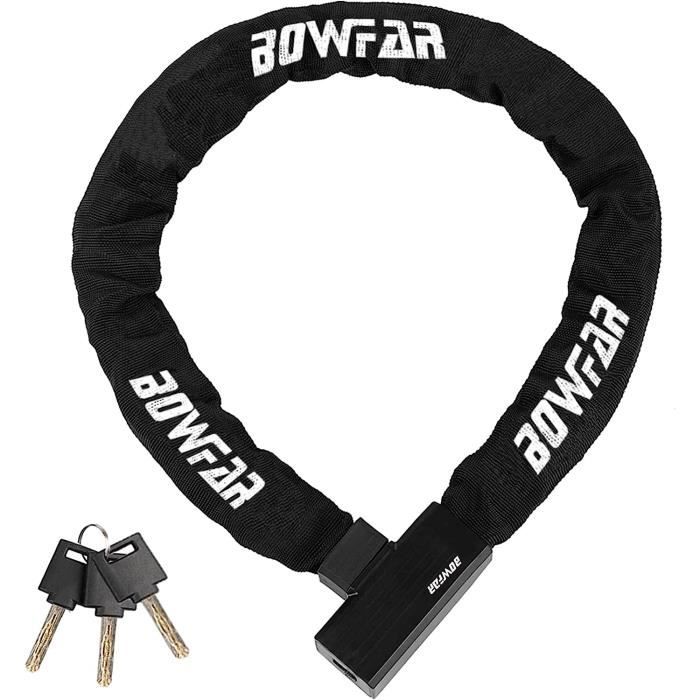 Bowfar Chaîne Antivol Vélo avec 3 Clé, 100 cm Cadenas | FindTheDeal