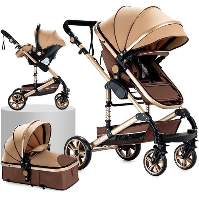 3 en 1 Poussette Combinée Poussette Citadine Poussette Canne Landau  Poussette Nouveau-né Portable Voyage Chariot Bébé Buggy [75] - Cdiscount  Jeux - Jouets