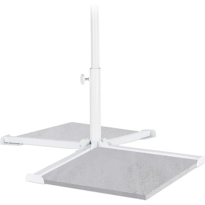 Support Parasol Relaxdays | Pied à Visser | Pour Sols Mous | Diamètre Mât 19-32mm | Noir/Rouge