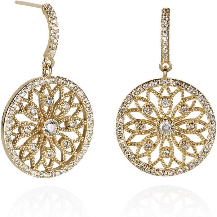 Boucles D'oreilles Vintage Bleu Rouge - Zircon, Pierres Multicolores - Style Bohème Ethnique