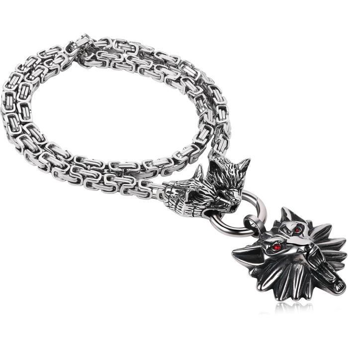 Pendentif argent Geri loup d'Odin main image 1