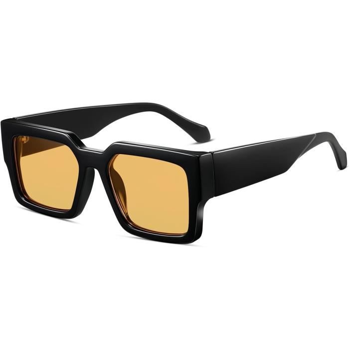 Lunettes Carrées Transparentes épaisses Rétro – Monture Plastique Unisexe – UV400 – Neuf Avec étiquettes