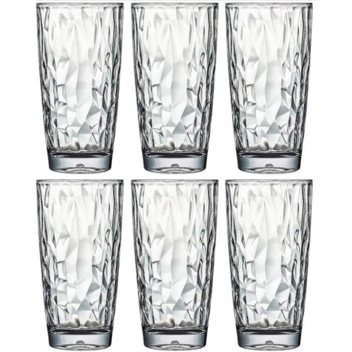 2 Verres à Vin/Incassables En Tritan 380ml - Sans BPA, Transparents, Lave-Vaisselle - AIOS