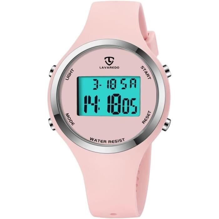 Montre Digitale Enfant Avec Chronomètre, Eclairage, Alarme, Calendrier