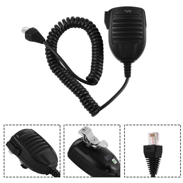 Micro 8 Broches Mic-43S Pour 480HX Et Autres - Touche Large, Câble Long Anti-Traction, Communication Claire CB Radio