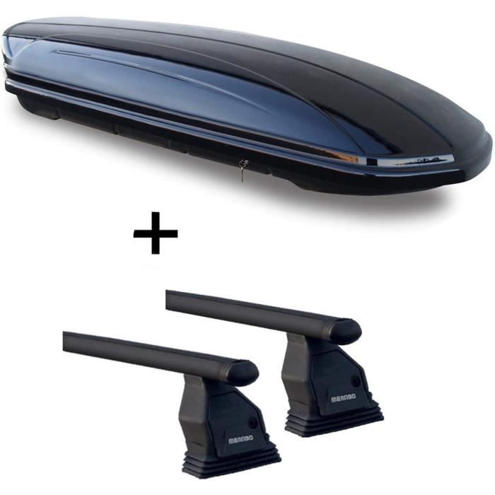 Coffre De Toit VDP Strike 440 Litres - Noir Brillant, Dimensions 199x84x35 Cm, Pour Barres De Toit 60x40 Mm
