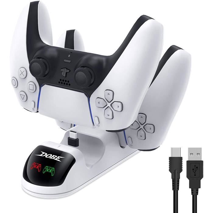 Support de chargeur pour manette PS5, contrôleur USB rapide double station de charge avec indicateur LED pour Sony Playstation 5 ave