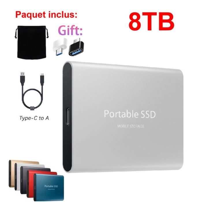 Disque Dur Externe SUHSAI 1To USB-C - Portable, Compatible Mac/PC/Android