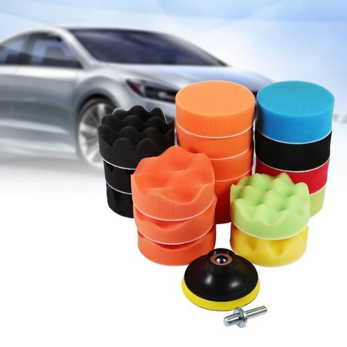 7x 3 /"tampon de polissage auto Kit de meulage de roue avec adaptateur de foret