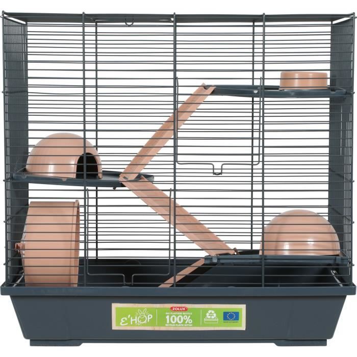 Comparer les prix de Zolux Hamster cage EHOP 50 cm, triple, rose, Cage + enclos