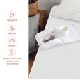 HENGDA Protège matelas coton 160 x 200 cm surmatelas confort, protège matelas imperméable et respirant, contre les acariens, blanc-1