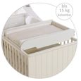 Table à Langer ROBA - Vichy beige - Pour lit de bébé - Mixte - Blanc - Beige-1