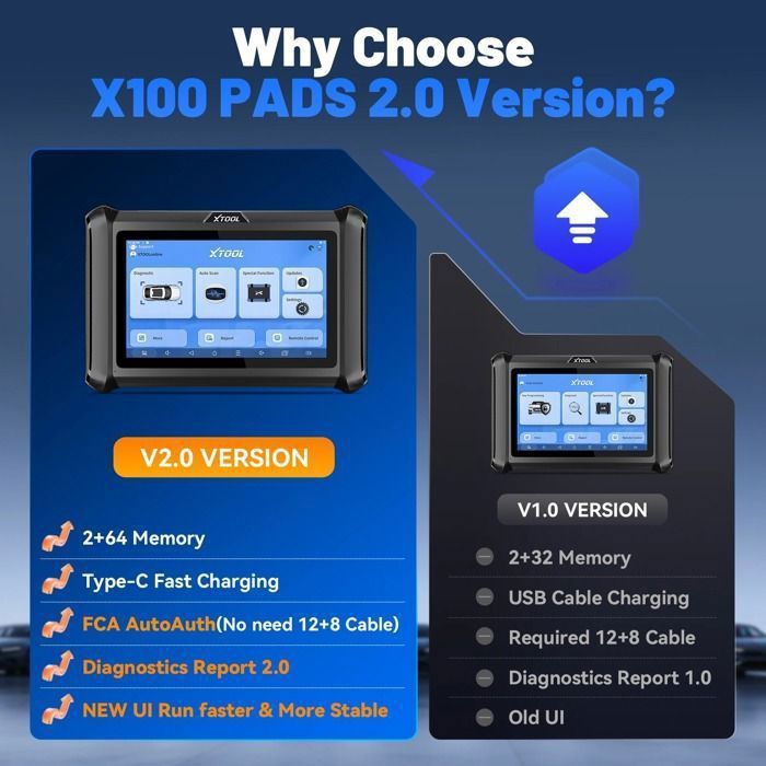 Outil Diagnostic XTOOL X100 PAD3 V2.0 + KC100 IMMO 2025 - Scanner Et Programmeur De Clés