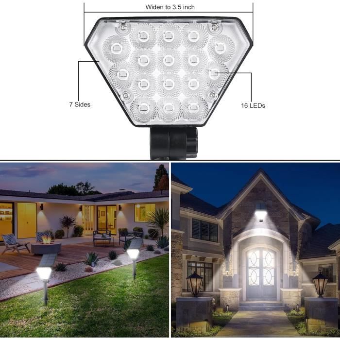WoWa® 2 Pack Lampe Solaire Extérieur 54 LED Etanche Solaire Détecteur de  Mouvement Eclairage Sans Fil Spot Solaire Lumière Puissant - Cdiscount  Maison