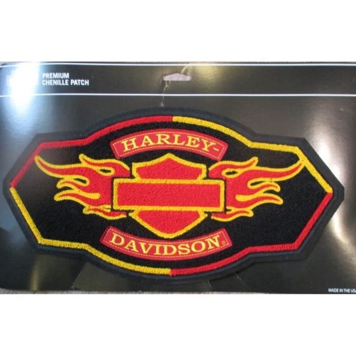 Harley-Davidson Écusson à coudre avec chaîne de marque tissée Orange/gris  10,2 cm : Harley-Davidson: : Auto et Moto