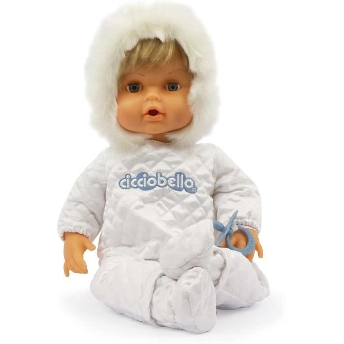 Cicciobello bonhomme de neige poupon 42 cm corps souple tenue hiver pleure sans sa tetine 1 tetine jouet pour enfants des 2 Cdiscount Jeux Jouets