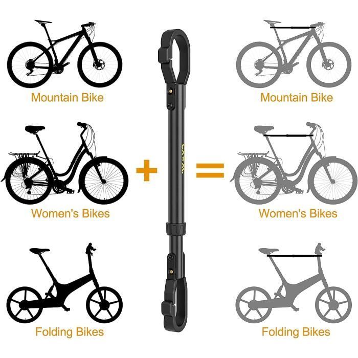 Barre de Transport pour Velo Adaptateur pour Velo Support de Cadre pour VTT Porte velo Cadre de Velo de 57 cm a 77 cm Noir Cdiscount Auto